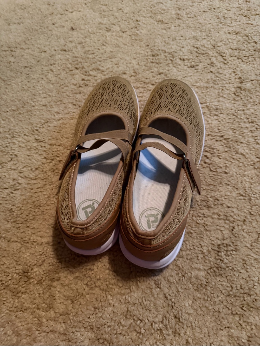 Casual Mary Jane Slip-On Sneakers in Taupe
